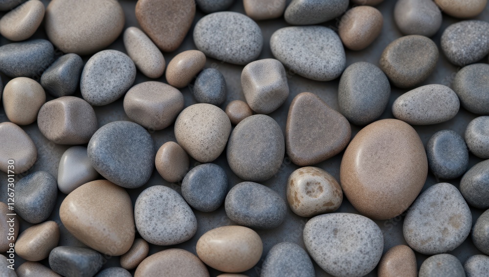 Tranquil River Stones in Various Shades of Gray and Brown for Zen Concepts Tranquil River Stones in Various Shades of Gray and Brown for Zen Concepts