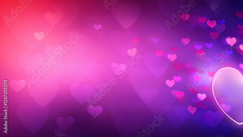 Abstract Background With Hearts. Mother's Day, Valentine's Day, Birthday Concept.