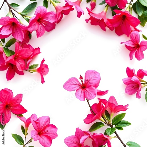 a picture of azaleas on a white background