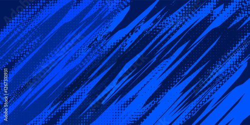 blue color pattern gradient grunge texture background. Dots pop art comics sport style vector illustration Abstract background dark blue with modern corporate concept