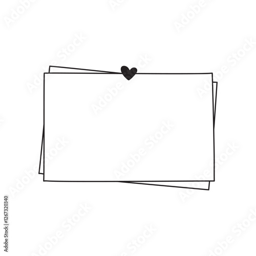 Layered Hand-Drawn Frame with Heart