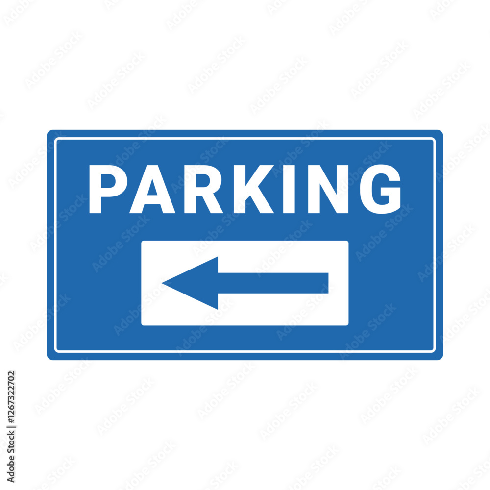 park sign arrow left icon vector design concept park sign arrow left icon vector design concept