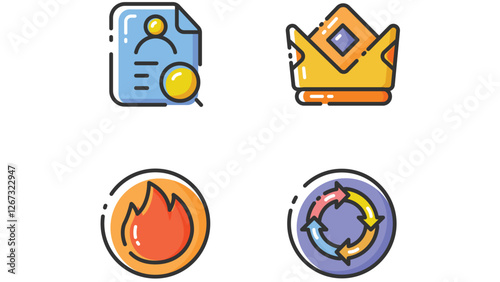 Shiny abstract icon vector art isolated