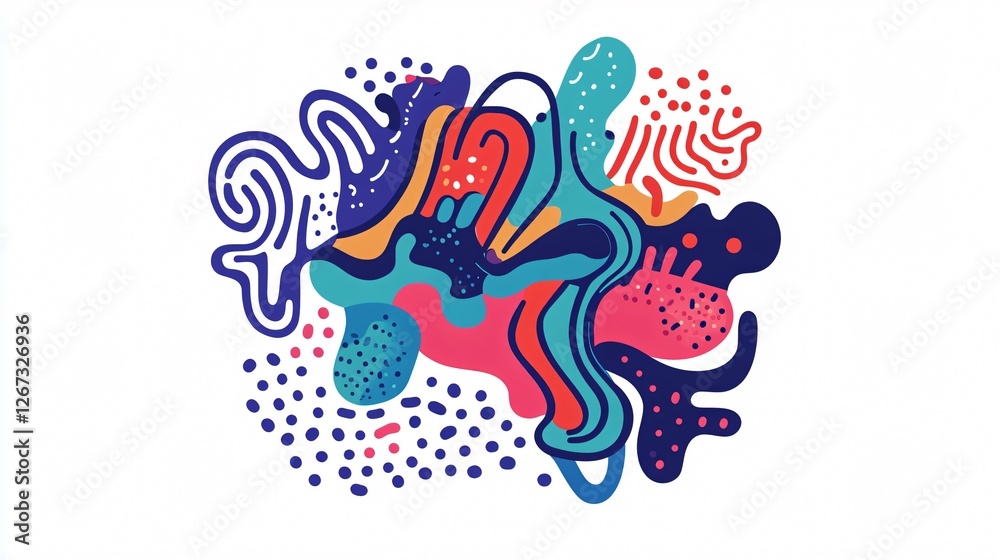 Fototapeta premium Probiotics label vector illustration