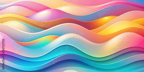 Pastel Wave Abstract Background: Swirling Fluid Design in Soft Hues