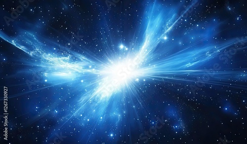 Cosmic explosion in deep space photo