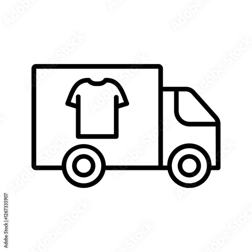 Laundry service delivery icon color editable