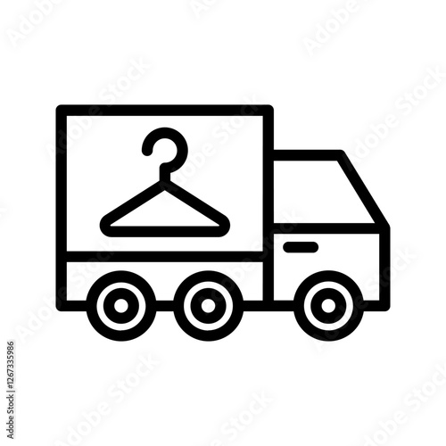 Laundry service delivery icon color editable