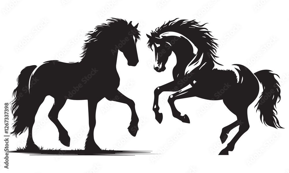 horse silhouette vector illustration horse silhouette vector illustration
