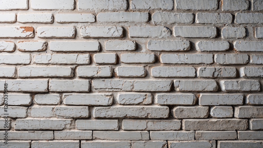 Obraz premium White background with brick texture. Generative AI.