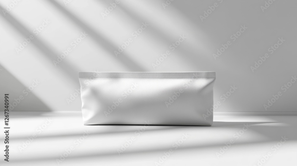 White Wrinkled Pillow In Sunlight White Wrinkled Pillow In Sunlight