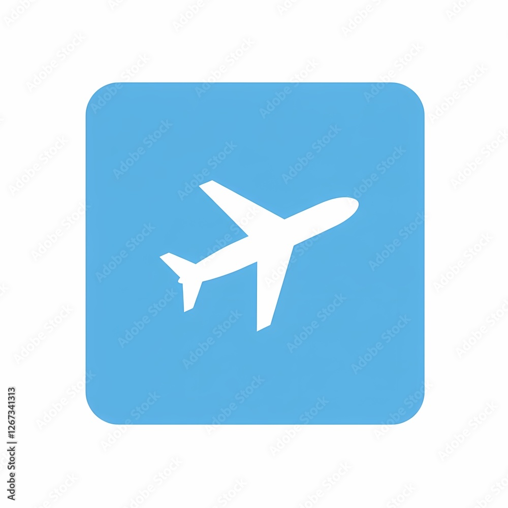 Flying Plane Icon - Modern, Minimalist Aircraft Symbol for Travel, Aviation, and Flight Concepts - Vector Illustration for Web, Apps, and Design