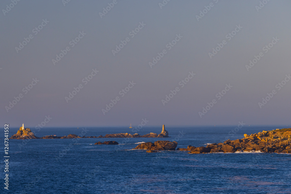 Fototapeta premium Landscape near Pointe de Landunvez, Landunvez, Finistere, Brittany, France