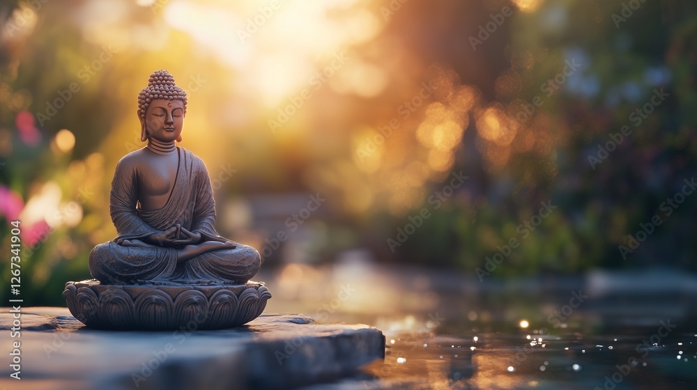 Buddha statue in sun. Enlightenment is the path of knowledge. Generative faith is the foundation of the ai. Statue of buddha in the sunlight lifestyle. Buddha statue in sun. Enlightenment is the path of knowledge. Generative faith is the foundation of the ai. Statue of buddha in the sunlight lifestyle.