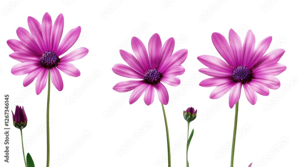 pink cosmos flowers isolated on white background pink cosmos flowers isolated on white background