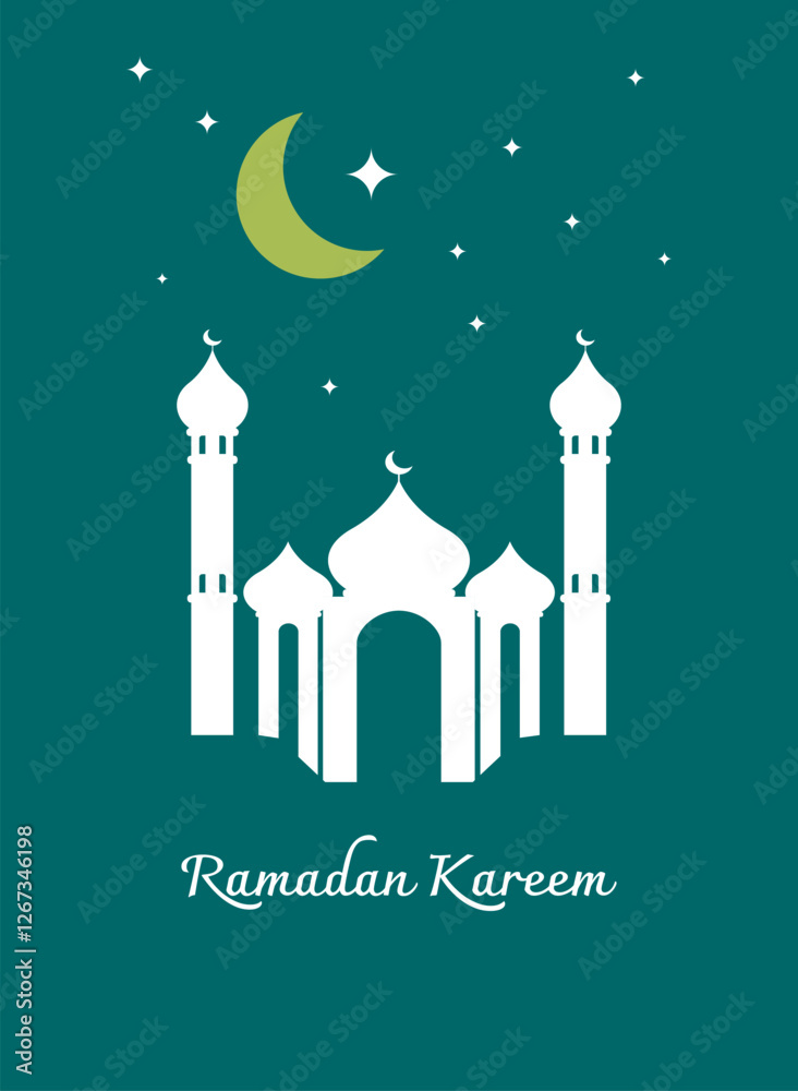 Modern style of Ramadan Kareem greeting cards design. Windows and arches with moon, mosque dome and lanterns. for card, wallpaper design, Poster, media or anythig purpose. Modern style of Ramadan Kareem greeting cards design. Windows and arches with moon, mosque dome and lanterns. for card, wallpaper design, Poster, media or anythig purpose.