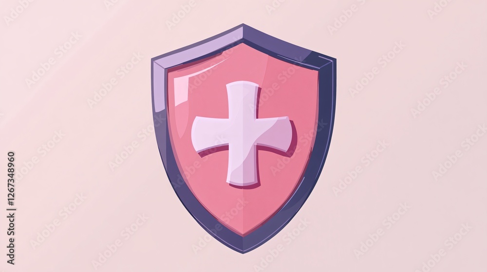 Health Insurance Shield Vector Concept Health Insurance Shield Vector Concept