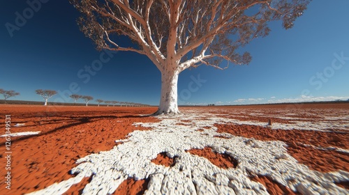 Wallpaper Mural Ghost Gum tree, arid landscape, outback, Australia, scenic Torontodigital.ca