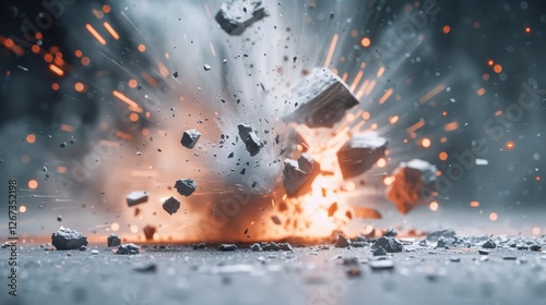 Fragmentation: The scattering of pieces from an explosive device or object, commonly causing secondary injuries or damage, amplifying the blast's destructive force.
