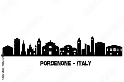 Pordenone skyline, con tutti i palazzi