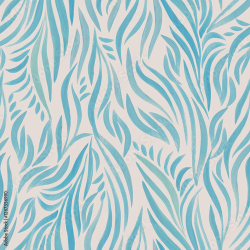 Wallpaper Mural seamless pattern with blue waves Torontodigital.ca