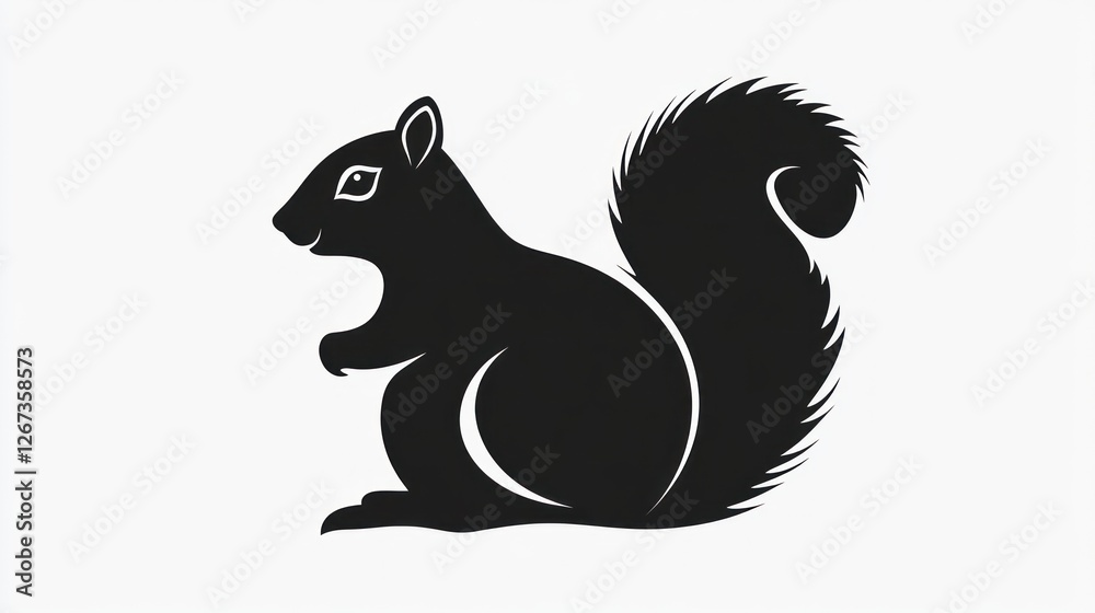 Fototapeta premium Squirrel icon for logo or design with white background to use in nature/wildlife related projects