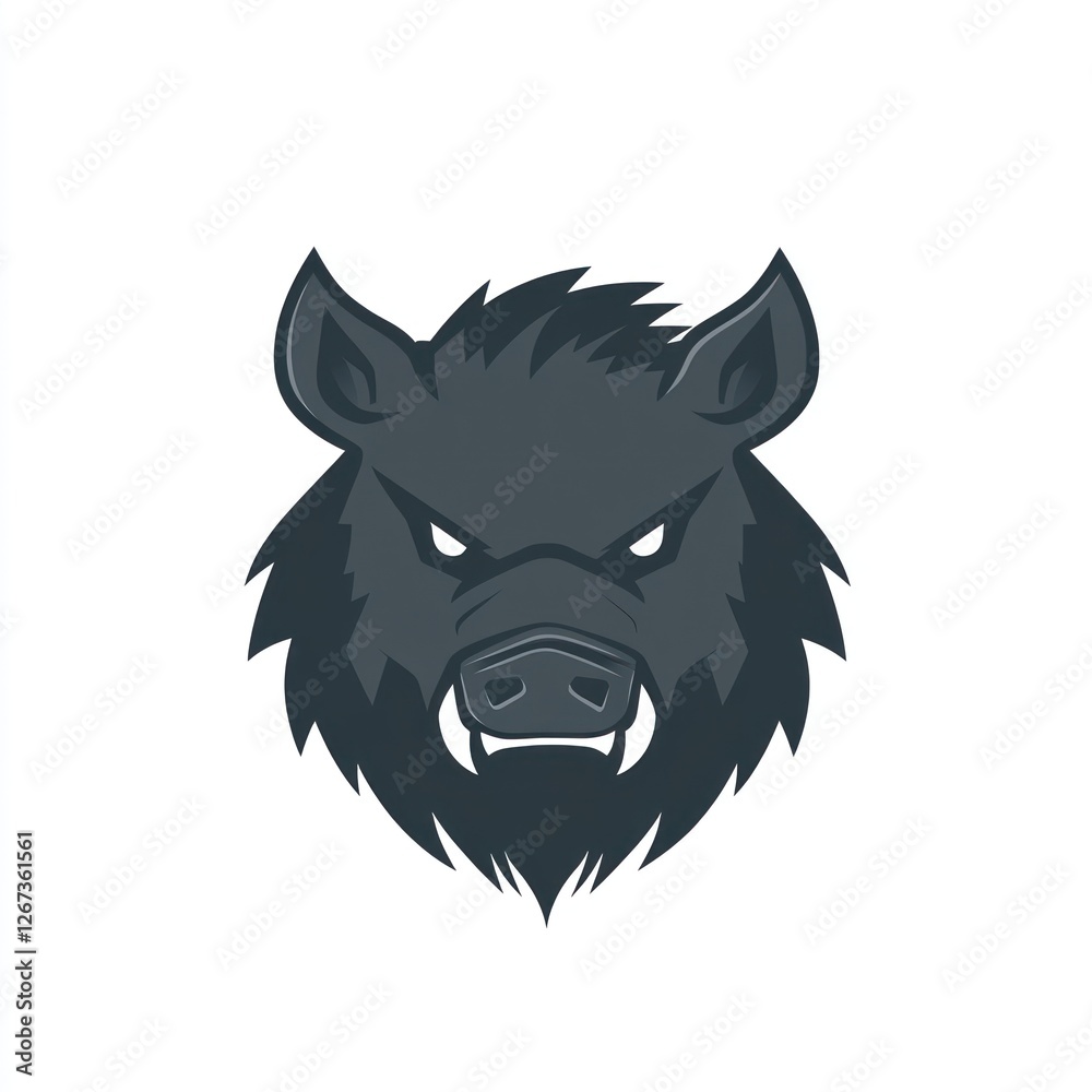 Obraz premium Wild boar head graphic design, logo, animal illustration, for branding, background use