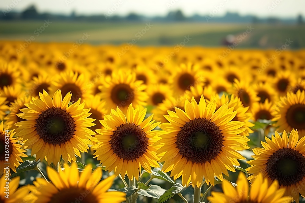 Fototapeta premium Sunflower field background 