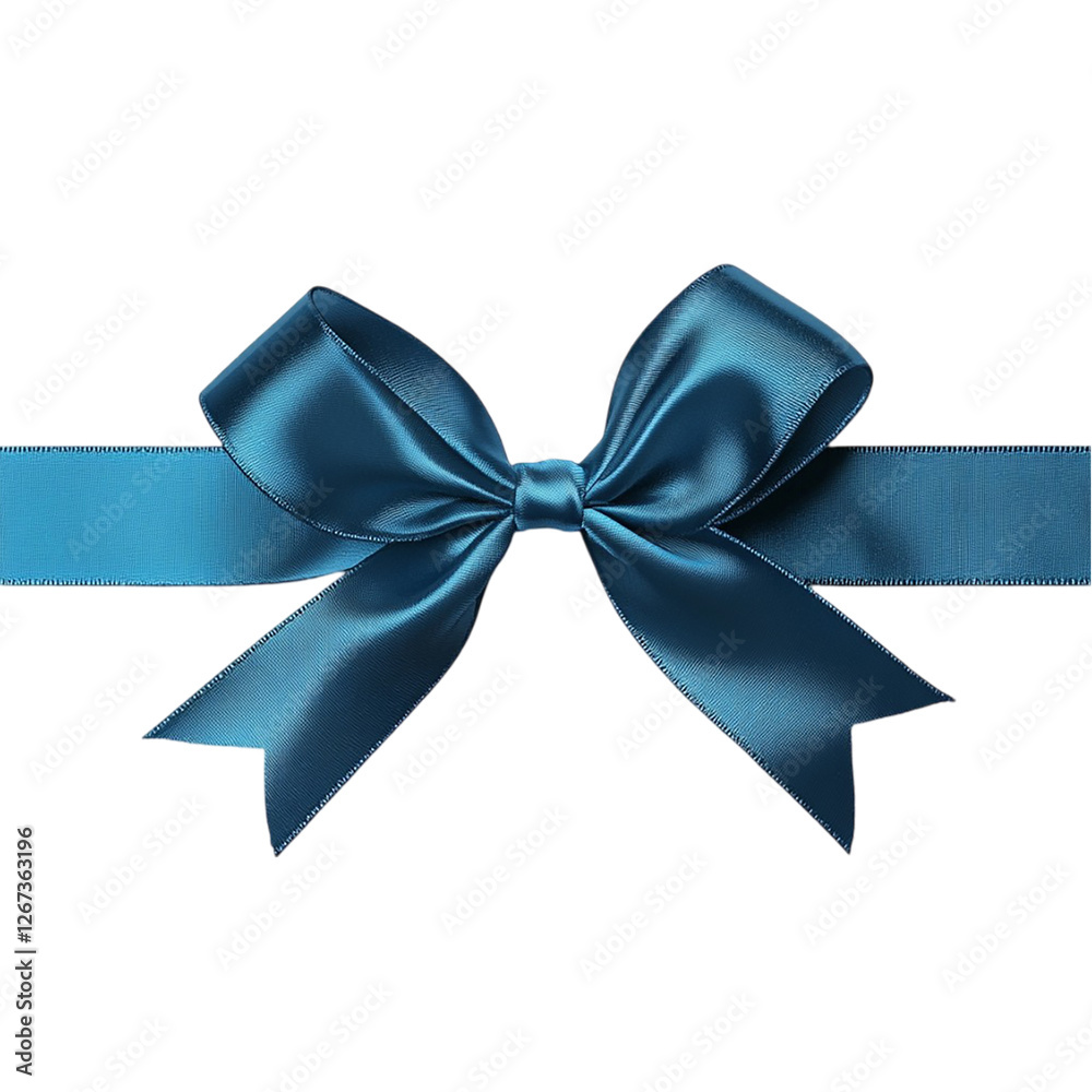 One elegant blue bow Isolated on transparent background. One elegant blue bow Isolated on transparent background.