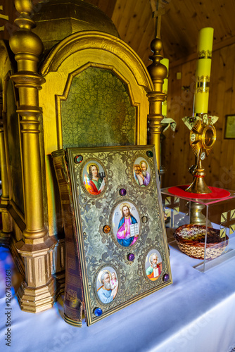 Interior of Greek Catholic Church, Olchowiec, Magurski Park Narodowy, Lesser Poland Voivodeship, Poland photo