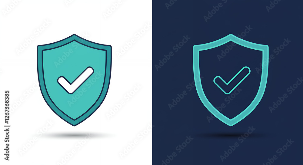 Secure Shield: Protection, Safety, & Verification. Vector Checkmark Icon for Trusted Security, Authentication, & Guaranteed Approval. Digital Defense Logo. Secure Shield: Protection, Safety, & Verification. Vector Checkmark Icon for Trusted Security, Authentication, & Guaranteed Approval. Digital Defense Logo.