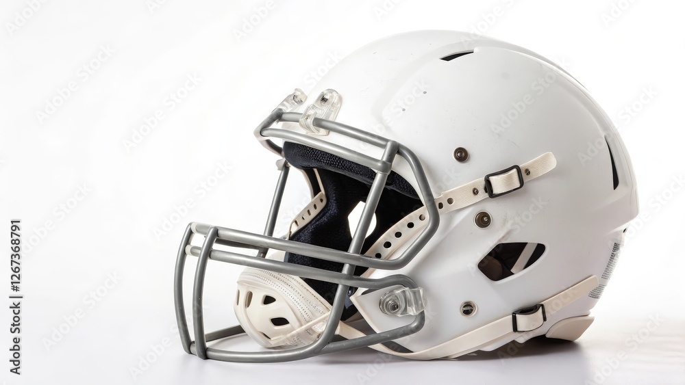 Fototapeta premium White Football Helmet