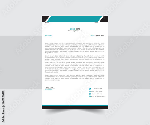 Modern Creative Letterhead vector design is for your company's professional use.
