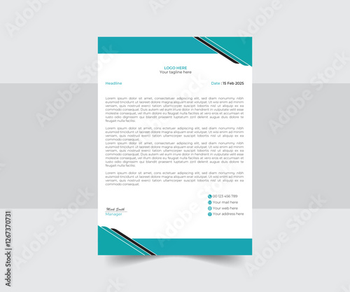 Modern Creative Letterhead vector design is for your company's professional use.