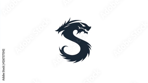 Wallpaper Mural Dragon letter S logo design, white background, corporate identity Torontodigital.ca
