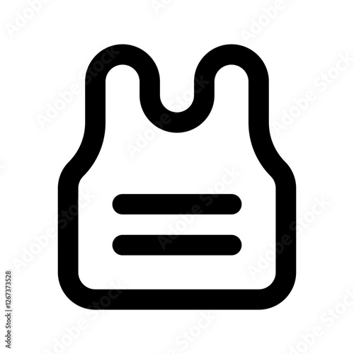 body armor line icon