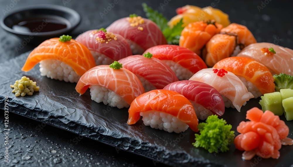 Sushi Platter with Nigiri and Sashimi Sushi Platter with Nigiri and Sashimi