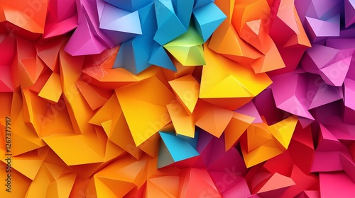 colorful 3d background low poly