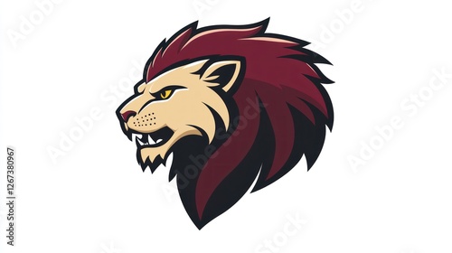 Wallpaper Mural Profile view of a cartoon lion head Torontodigital.ca