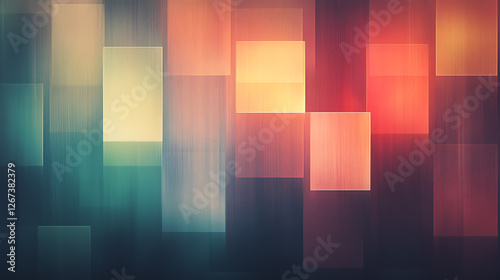 Wallpaper Mural Abstract Squares of Teal and Orange Color Gradient with Textured Effect for Modern Designs Art Torontodigital.ca