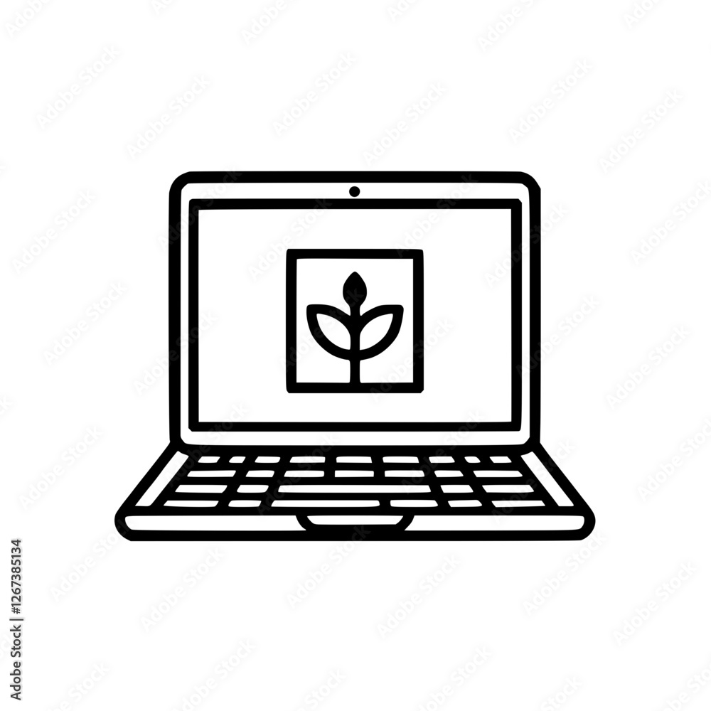 Laptop Icon, Portable Computer, Workstation Laptop Icon, Portable Computer, Workstation
