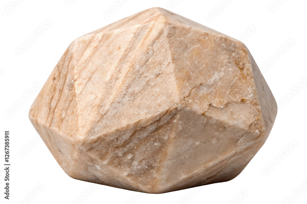 Faceted light brown stone isolated with transparent background Faceted light brown stone isolated with transparent background
