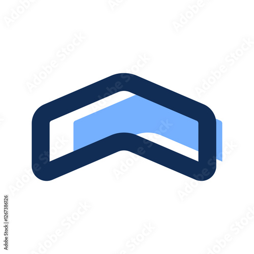 army rank filled line icon