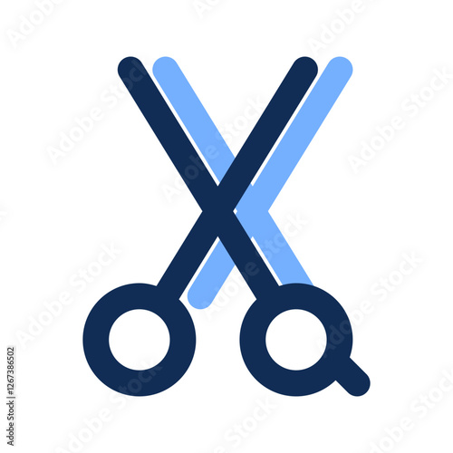 scissors filled line icon