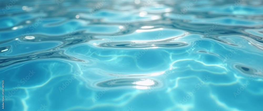 Serene Blue Pool Water with Gentle Ripple Pattern Serene Blue Pool Water with Gentle Ripple Pattern