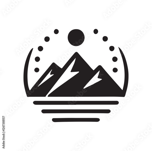 Mountain Shape for Logo silhouette vector illustration