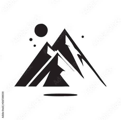 Mountain Shape for Logo silhouette vector illustration