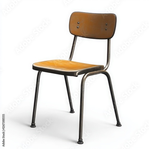 Classroom chair isolated on white background