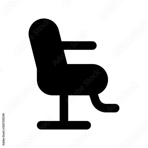 barber chair glyph icon