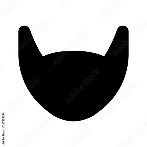 beard glyph icon